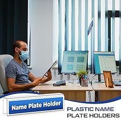 Wonderjune 10 Pack Plastic Cubicle Name Plate