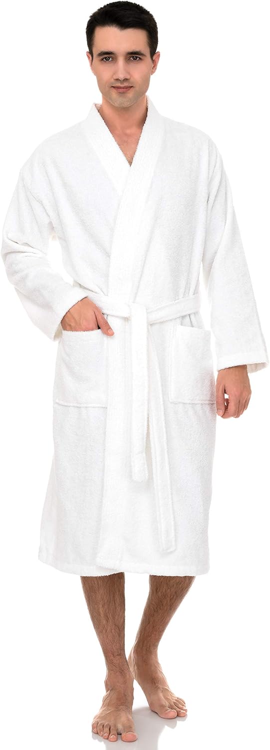 TowelSelections Men’s Luxury Robe, Turkish Cotton Terry Kimono Soft Bathrobe at  Men’s Clothing store
