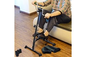 WASHRANP Exercise Bike for Seniors,Pedal Exerciser Bike Hand Arm Leg and Knee Peddler Adjustable Exercise Equipment for Seniors,Elderly Foot Pedal Exercise Machine for Home Gym Total Body Workout