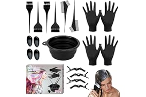 ARVORUM 19-Piece Hair Coloring Kit, Hair Dying Tools, Tools for Hair Coloring Kit–Professional Dyeing Tools Set with Bowl, Brushes, Gloves, Clips, and Ear Covers–Perfect for DIY and Salon Use