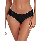 Ocean Blues Women's Ruched Sides Bikini Bottom Medium Coverage Bikini Bottom
