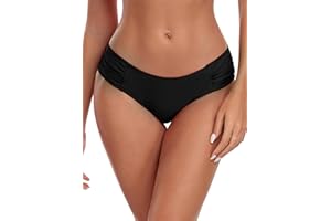 Ocean Blues Women's Mid-Waist Bikini Bottom Full Coverage Swim Bottom