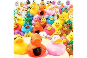 DITERYY Rubber Ducks Jeep Ducks Mini Rubber Duckies Toys Assortment Duckies Bulk Floater Duck for Jeep Ducking Toddlers Bath Toys Party Favors Summer Beach Pool Activity (30)