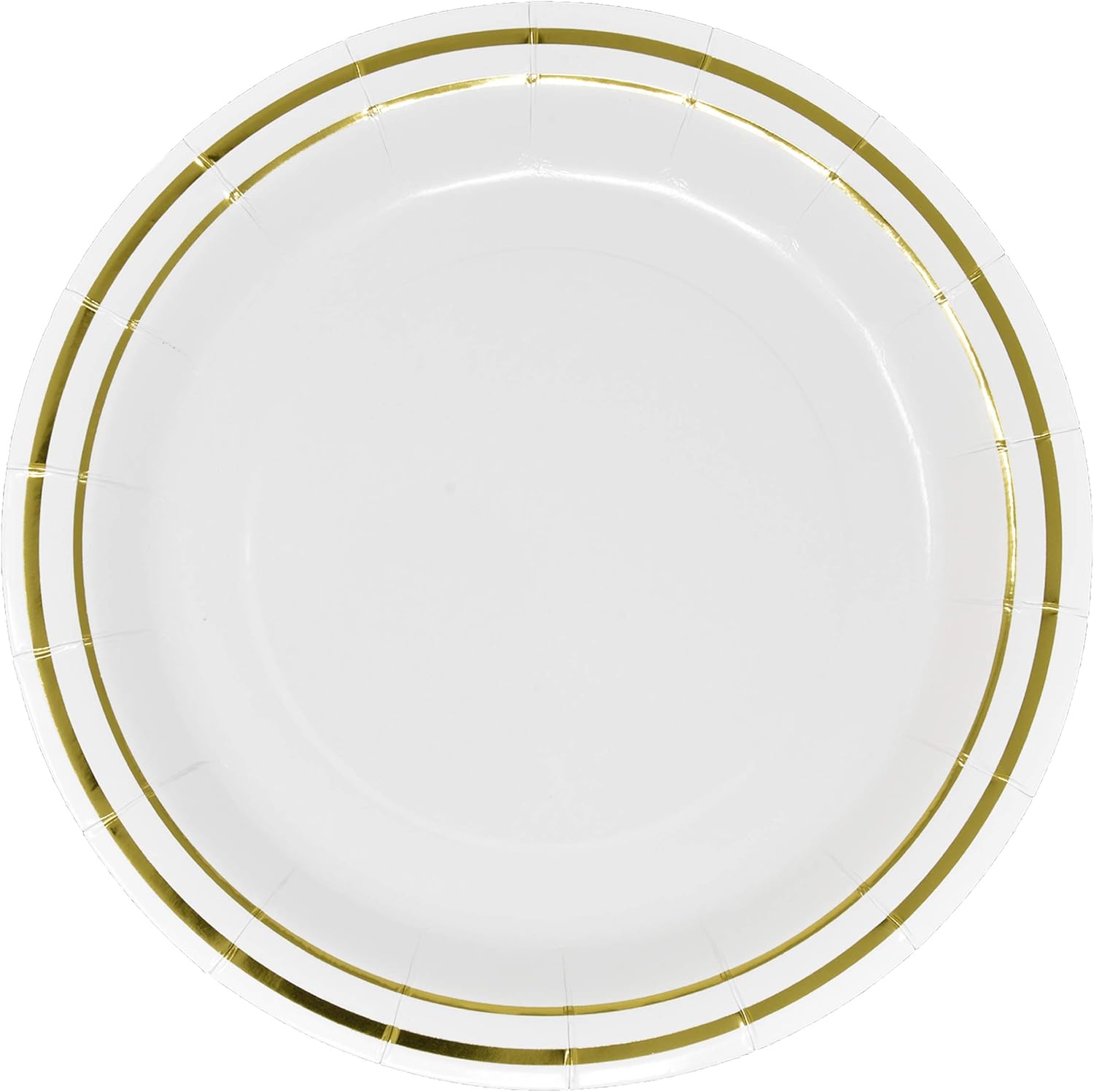 100 Disposable Paper Party Plates White Gold Rim Tableware Set 50 10” Fancy Dinner Plates 50 7