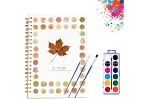 Hugs Garden – Cahier d'exercices d'aquarelle 2026 pour débutants – Cahier d'exercices d'aquarelle facile à utiliser pour les 
