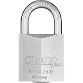 ABUS 88/40 Stainless Brass Lock with 2 Keys for Outdoor, Storage, Gate | 1.58in (40mm) Wide (Keyed Different, 1)