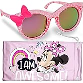 Minnie Mouse Sunglasses for Toddler Girls w/t Soft Case - Disney World Accessories for Trip - Disney Gifts for Kids