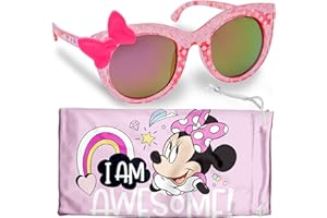 SUN-STACHES Minnie Mouse Sunglasses for Toddler Girls w/t Soft Case - Disney World Accessories for Trip - Disney Gifts for Kids