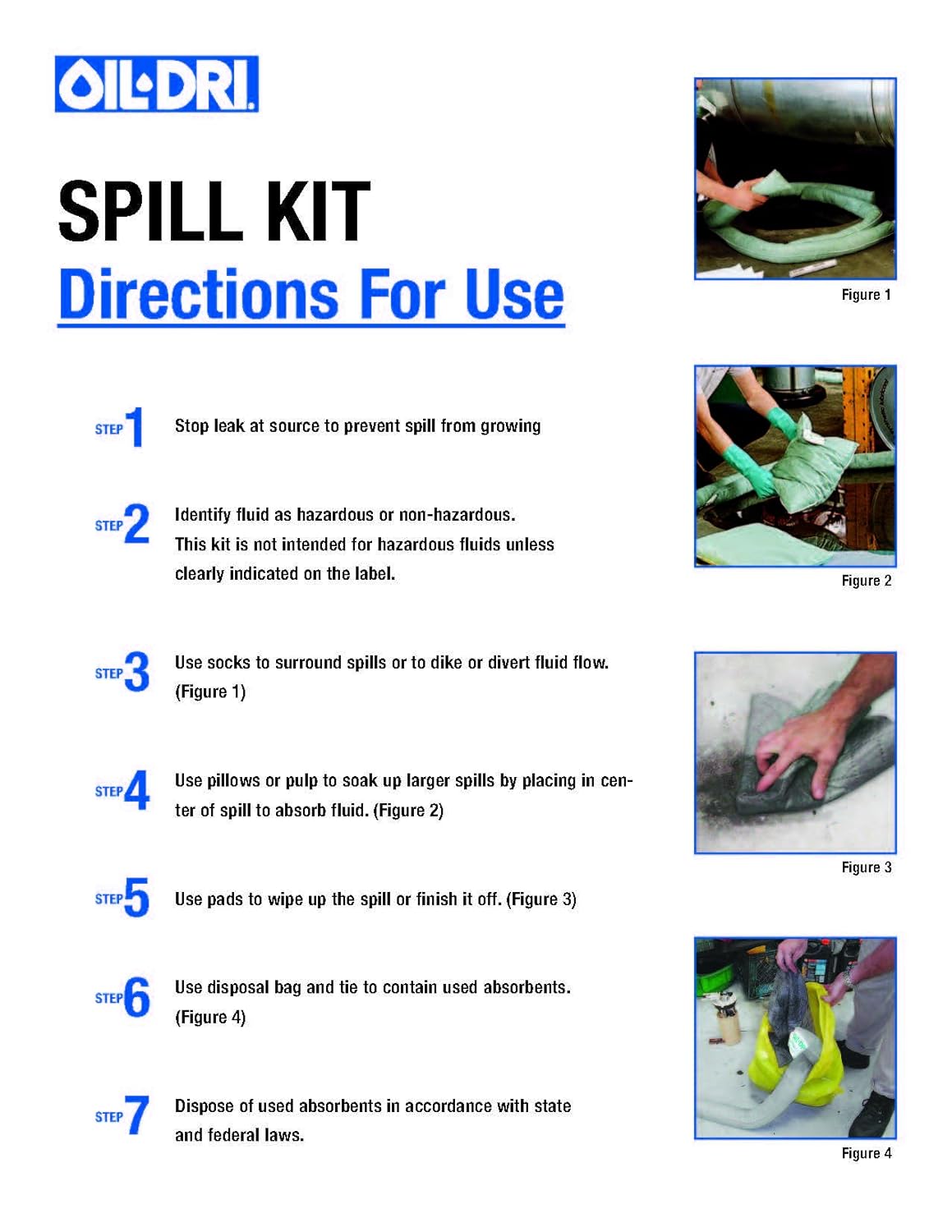 Oil-Dri L90435 Compact Universal 5-Gallon Bucket Spill Kit, 5-Gallon Maximum Absorption Capacity: Industrial Spill Response Kits: Industrial & Scientific