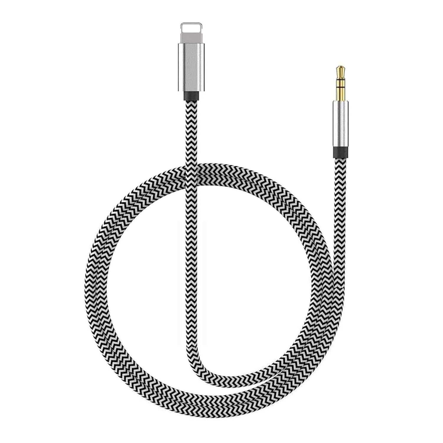 [Apple MFi Certified] Aux Cord Compatible with iPhone, Lightning to 3.5mm Audio Stereo Cable Compatible for iPhone 12/12 Pro/11/XS/XR/X 8 7/iPad Adapter to Car Stereo/Home/Headphone/Speaker (Silver)