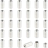 PH PandaHall 30 Sets No Tie Shoe Laces Lock, Shoelace Buckle Lock Tieless Elastic Laces Clasps Metal Capsule Buckles Tip Ends Jewelry Clasps for Running Sneaker Hiking Boot Shoes Necklace Bracelet