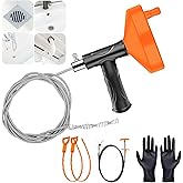 33 Feet Drain Snake Auger, Plumbing Snake Drain Hair Clog Removal Tool, Heavy Duty Toilet Snake Auger, Sink Unclogger Drain C