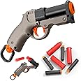 Fidget Toys Pistol with ejecting Shells,Realistic Soft Bullet Toy Gun Cheap Cool Stuff Stress Shot Look Real Hand Guns Fake Prop Shooting Game for Adults Under 10 Dollars for Age 14 Years Old(Gray)