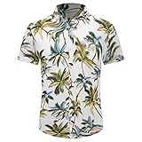 Men's Hawaiian Shirt Funky Blue Beach Printed
