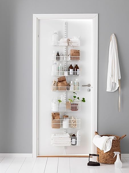 Elfa Door And Wall Rack Bathroom Essentials Platinum Amazon