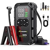 M-JA3 Car Jump Starter with Air Compressor 6000A 160PSI, Battery Jumper Starter Portable(All Gas/8L Diesel), 12V Jump Box Battery Charger