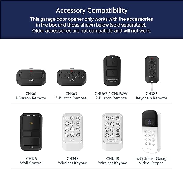 CHAMBERLAIN 1/2 HP BELT DRIVE SMART GARAGE DOOR OPENER WITH BATTERY BACKUP, 1-BULB LIGHTING, AND MYQ CONNECTIVITY