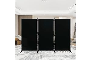 T&Jero 3-Panel Folding Room Divider, 6ft Tall Portable Privacy Screen Wall for Home and Office, Modern Freestanding Partition