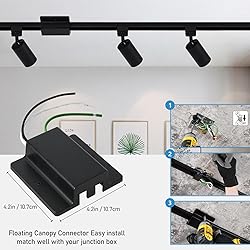 Hiiglxii 6-Light LED Track Lighting Kit with 6.6FT