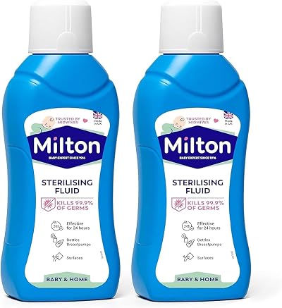 Milton Sterilising Fluid 500ml Twin Pack – Cold Water Steriliser for Bottles