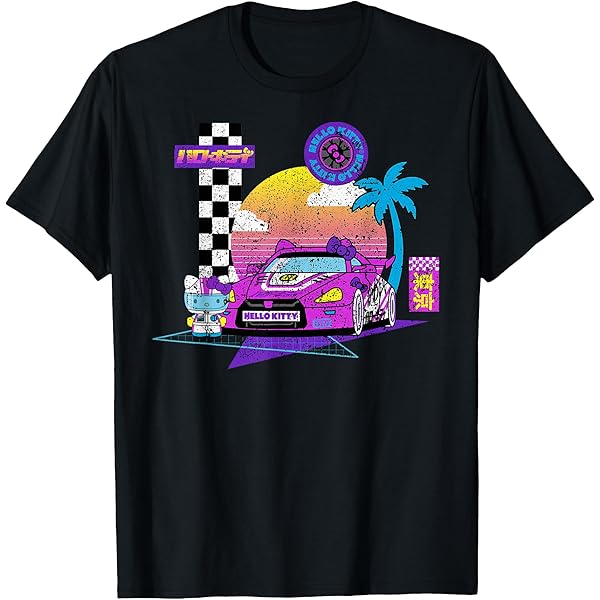 Amazon.com: Hello Kitty Racing Tee Shirt T-Shirt : Clothing