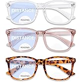 OPTOFENDY Bifocal Reading Glasses for Women Men, Blue Light Blocking Computer Readers with Anti Glare/Eyestrain