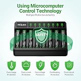 HiQuick 16 x AAA 1100mAh Rechargeable Batteries & 8-Bay Charger Combo view 5