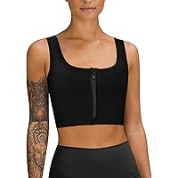 MISWSU Chest Binder Traje De Baño De Secado Rápido Zip Up Camiseta De Manga Larga + Shorts De Baño Para Trans Lesbian Tomboy (Negro-Gris, S