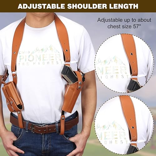 Holster D’épaule En Cuir Pour Pistolet – Étui Dissimulé Ajustable, Sous Le Bras – Pour Main Droite, Modèles Variés