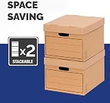BANKERS BOX 10 Multi-Use Storage Box with Lids Brown W32.5xH28.5xD39cm view 3