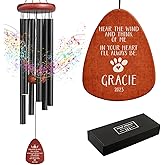 Personalized Pet Memorial Wind Chimes - Dog Memorial Gifts for Loss of Dog,Dogs Remembrance Bereavement Gift,Custom Pet Loss Sympathy Gifts in Memory of Dogs Cats (Design 1)