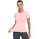 MathCat Workout Shirts for Women, Workout Tops for Women, Yoga Short Sleeve Shirts Soft Quickly Dry Seamless Gym Shirts