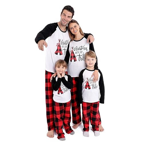 ANGELGGH Matching Christmas Pajamas for Family, Cute Vacation PJs