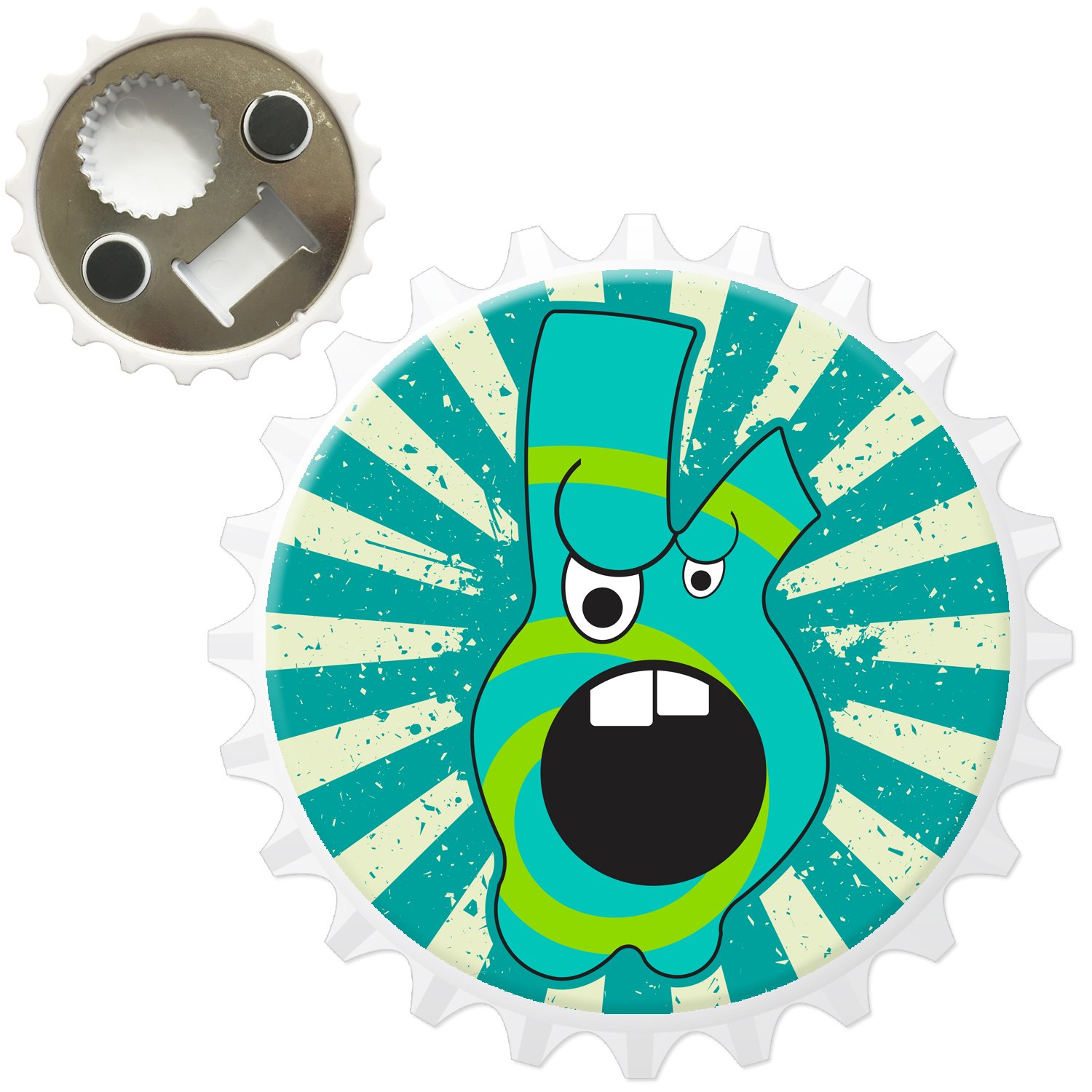 Monster conejo conejo conejo abridor de botellas imán para nevera ...