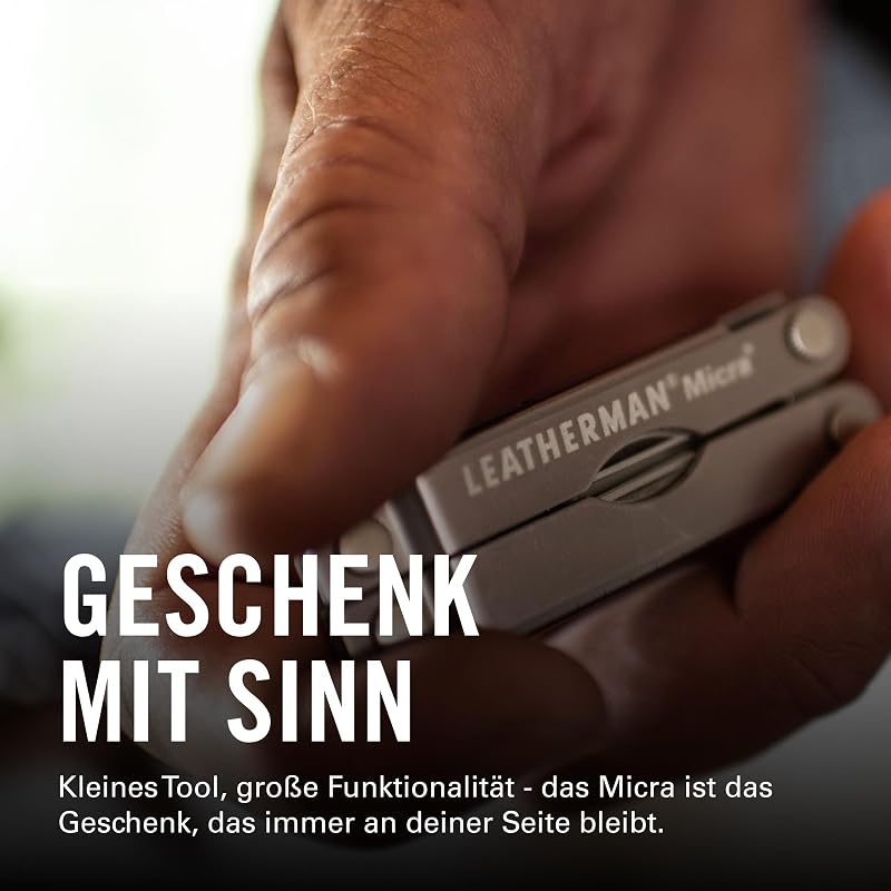 Micra - Edelstahl-Schlüsselanhänger Multi-Tool mit Federschere und 9 Werkzeugen - Lavender Mist
