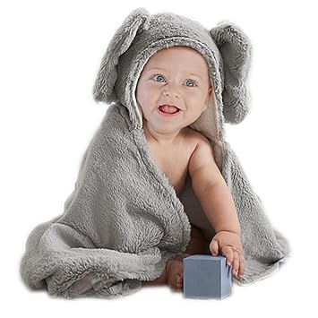 grey baby towel