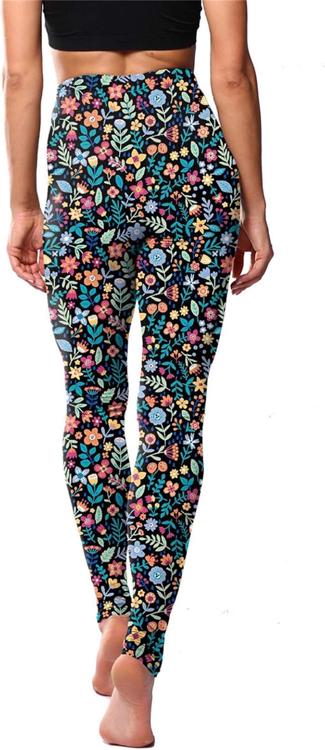 Le NaKai Retro Bohemia print women yoga legging fitness yellow print yoga pants sexy leopard 