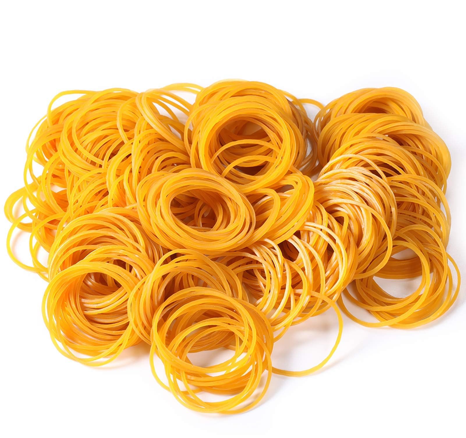 500pcs Rubber Bands Elastic Bands File Folder Elastic Rubber Bands Stationary Thick Strong Elastic Stretchable Bands for School Home Office Supplies Industrial Crafts DIY 38 Size Yellow