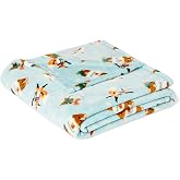 Amazon Basics Kids Super Soft Fleece Blanket, Ultra-Soft Lightweight Throw for Children, 50 x 60 inches, Forest Friends