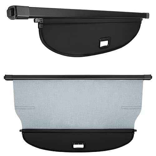 Retractable Cargo Cover For Nissan Rogue 2021-2026 S/SV/SL/Platinum - Carbon Fiber Texture With Net