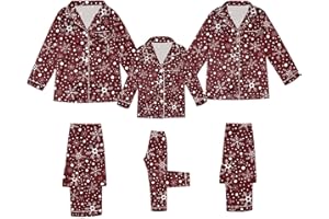Hwmodou Family Matching Silk Satin Pajamas 2024 Merry Christmas Button Down Sleepwear Nightwear 2 Pcs Loungewear Set