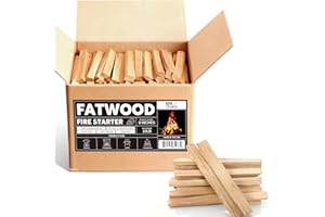 W&E Choice 10LB Fatwood Fire Starter Sticks, 130-180Pcs 100% Natural Dried Pine Kindling Wood, Easy Ignition for Campfires, Firepit, Fireplaces, BBQ, Stoves