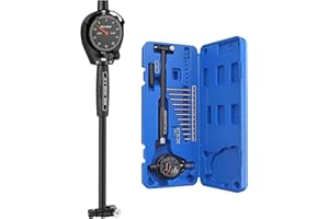 ALLmeter Dial Bore Gauge 2-6 Inch,0.001"Accuracy,Internal Diameter Measuring Tool with 0.25"Dial Indicator,Precision Bore Gage Set with 11 Measuring Heads & Storage Case for Cylinder Engine Hole Gauge