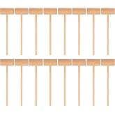 16 pieces 8.26" Large Wooden Hammers, Natural Hardwood Crab Lobster Seafood Mallets