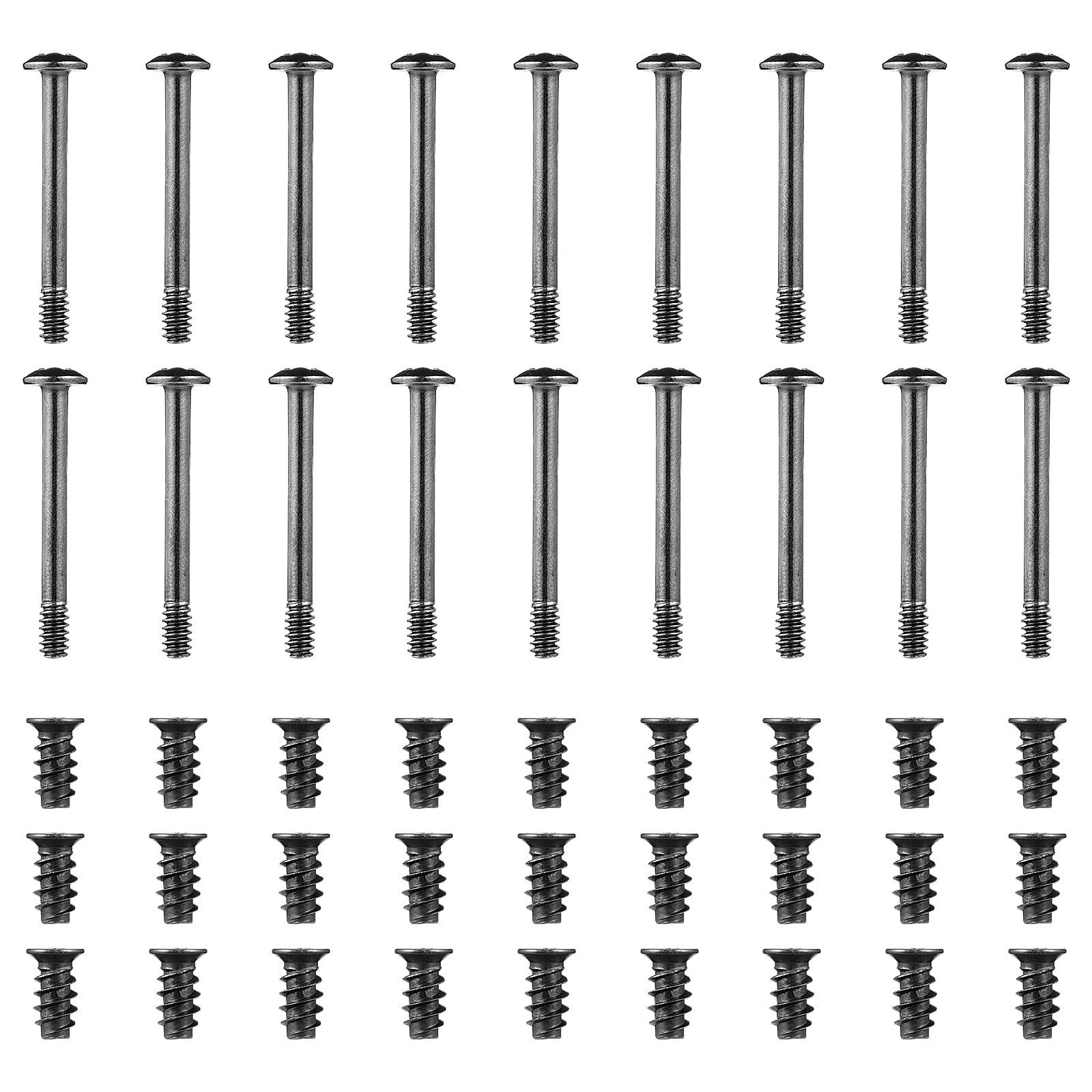 iplusmile 60pcs Computer Case Fan Screws Kit, PC Fan Screws Chassis Computer Screw Set Radiator Flat Case Screw 1