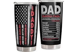 34HD Father Day Gifts, Dad Tumbler with Lid 20 oz Stainless Steel, Fathers Day Cup, Fathers Day Mug, Dad Gifts from Son, Husband Gifts from Wife