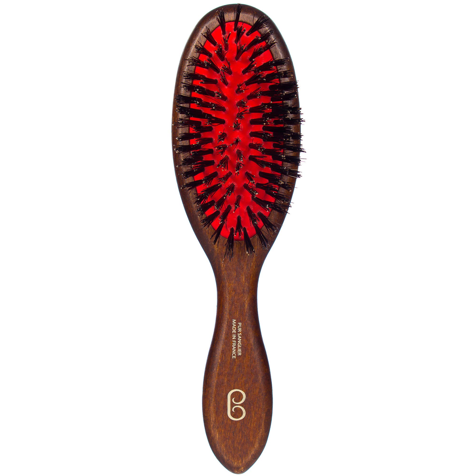 L'Artisan Brossier - Medium Pneumatic Hairbrush Natural Bristle in Beech Wood – Handmade in France