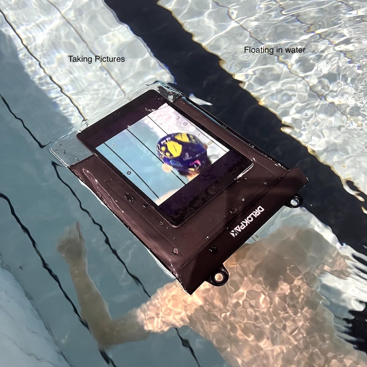 DRLOKPAK Waterproof eReader Case Cover Tablet Holder Floating Dry Bag Pouch for Kindle Paper White Oasis Fire 7 HD 8 Nook HD 9 Kobo Libra 2 iPad mini Tab 7 Nexus 7