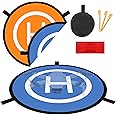 Linkidea 30'' Portable Drones Landing Pad, Foldable Drone Accessories Pads for DJI Mavic Phantom 2, 3, 4, Pro, Universal RC Drones Helicopter, Antel Robotic, Waterproof PVB Drones (Orange 75cm)