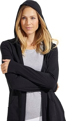 Coolibar Women's UPF 50+ Cabana Hoodie - Sun Protective Beach Cover-Up With Two-Way Zipper